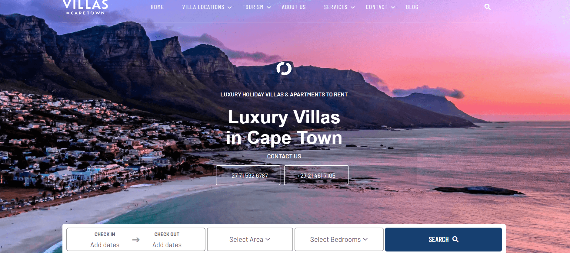 Villas in Cape Town Website